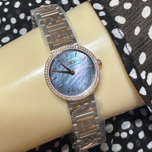 Ladies Fendi Diamond Two Tone Black Dial Watch main image 5